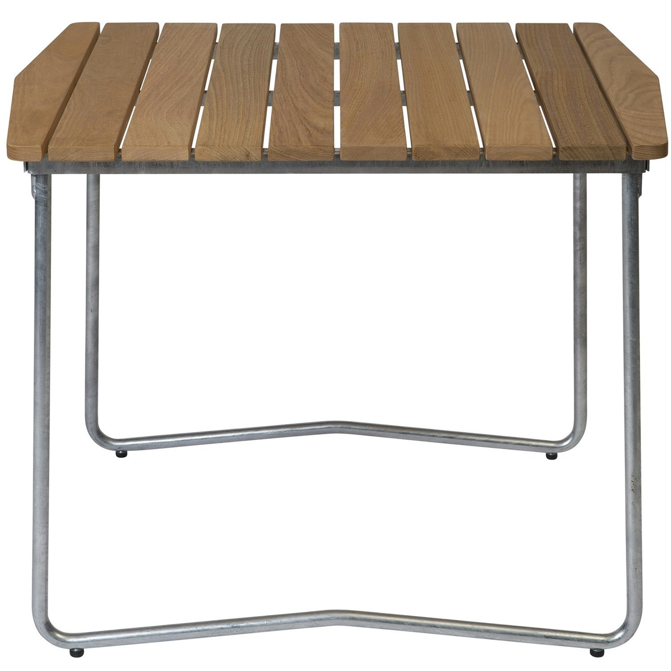 B31 Tisch 84x92 cm, Geölte Eiche / Heiß Verzinkter Stahl