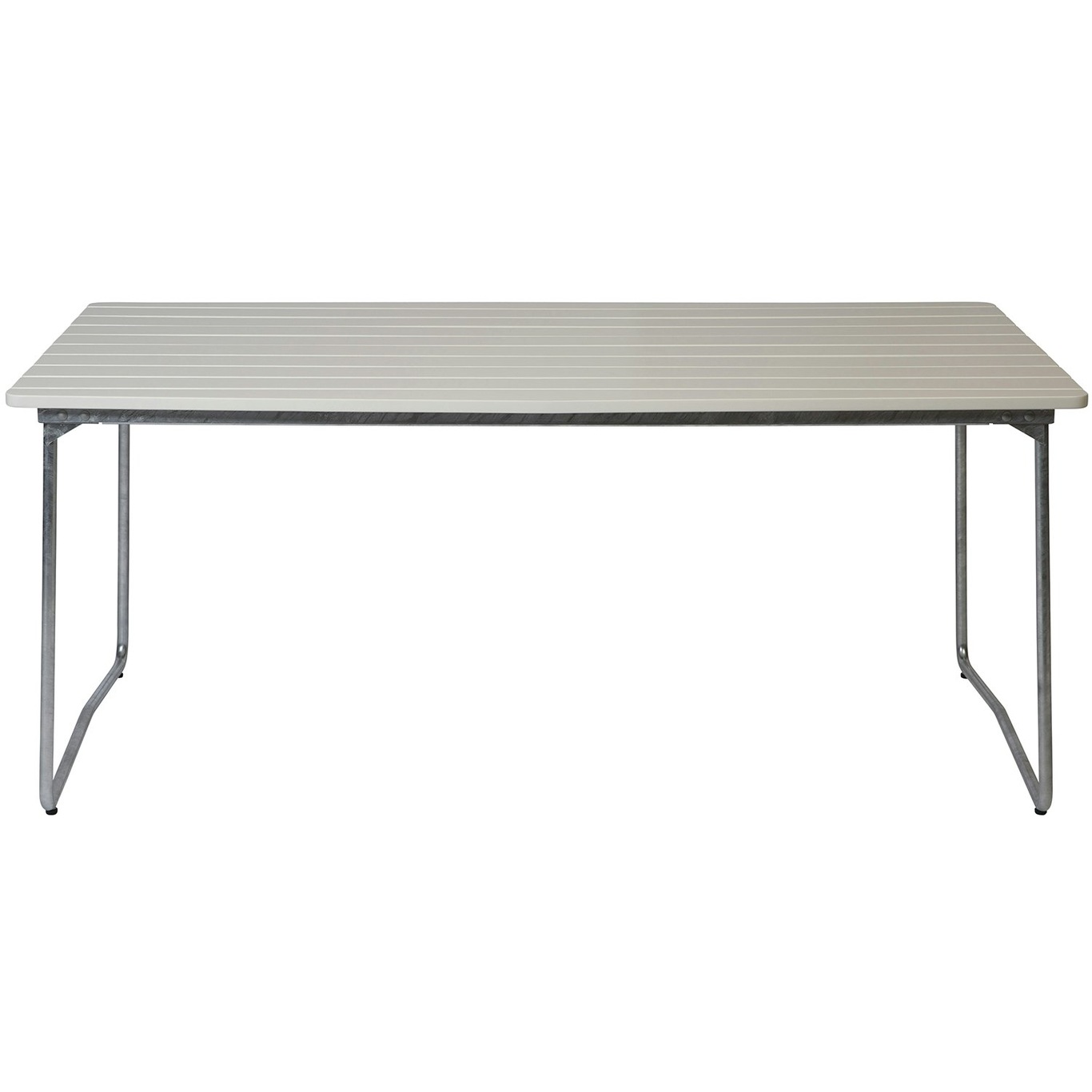 B31 Tisch 92x170 cm, Weiß Lackierte Eiche / Heiß Verzinkter Stahl
