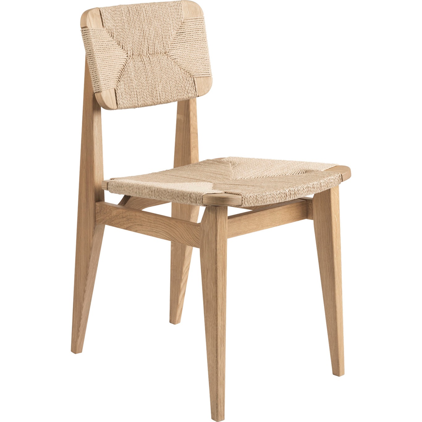 C-Chair Stuhl, Papierschnur / Eiche Geölt