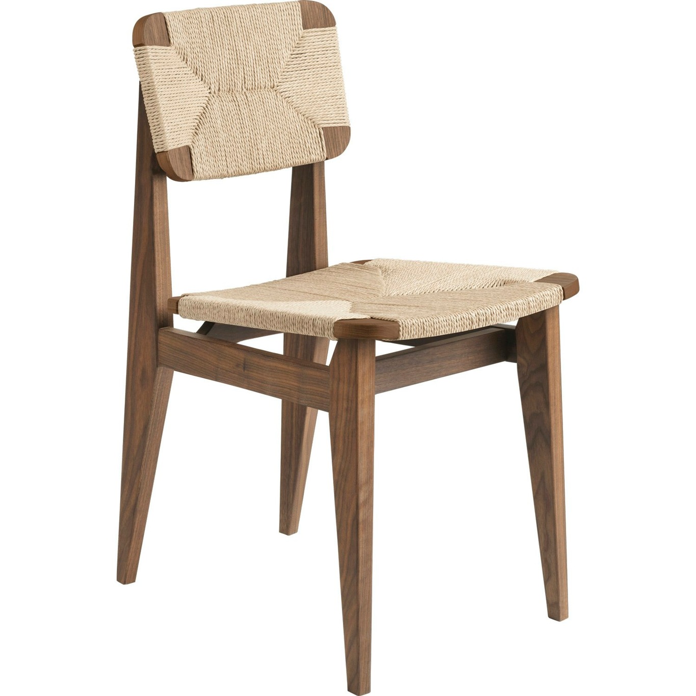 C-Chair Stuhl, Papierschnur / Walnuss Geölt