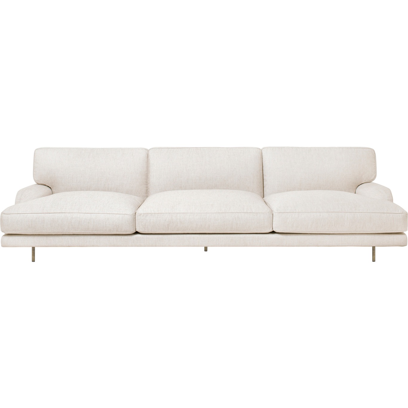Flaneur Sofa LC 3-Sitzer, Beine Messing / Hot Madison 419 Off White