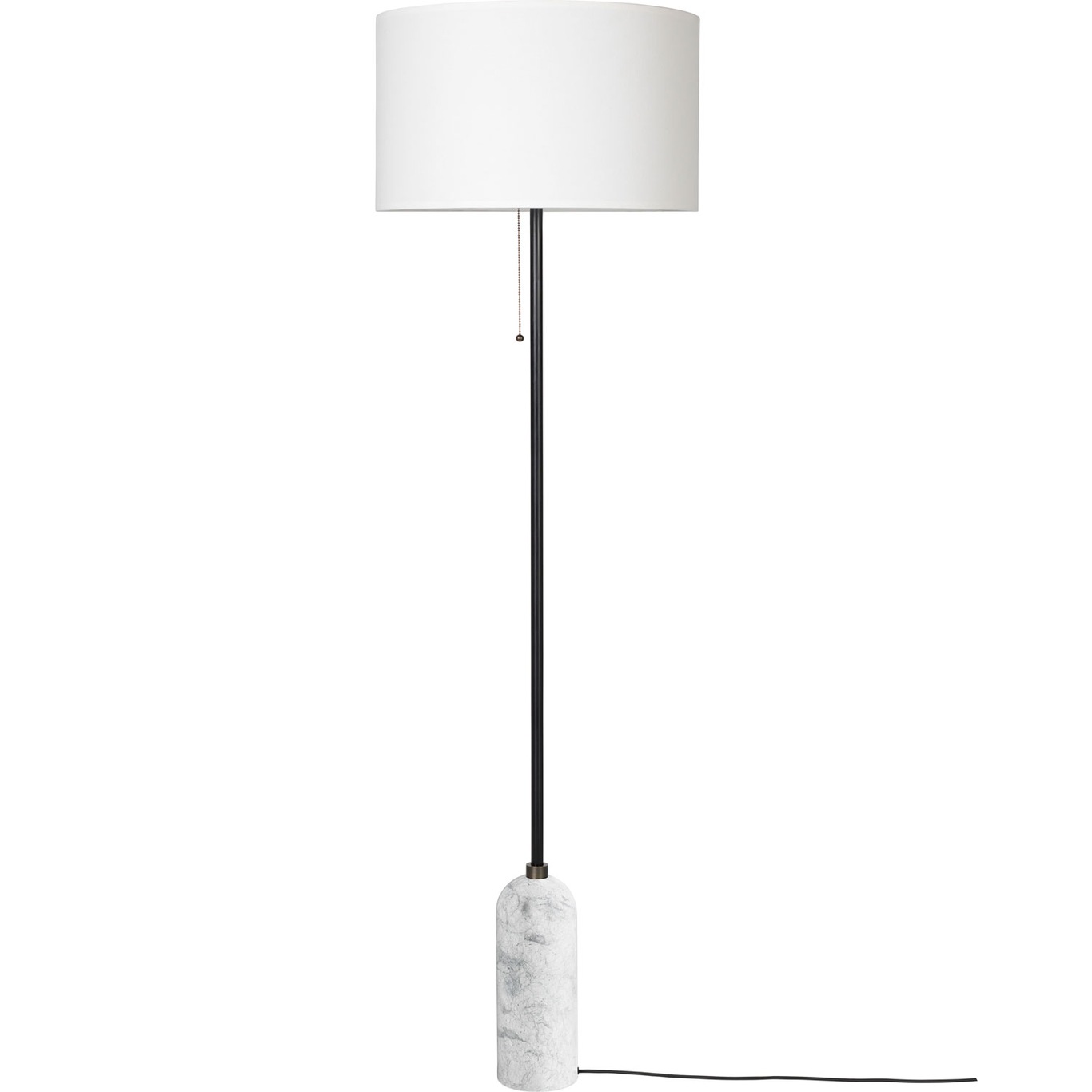 Gravity Stehlampe, Weiß Marmoriert / Weiß