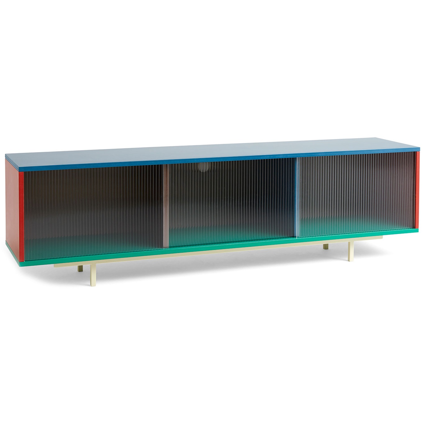 Colour Cabinet Sideboard Glastür, 180 cm / Multi