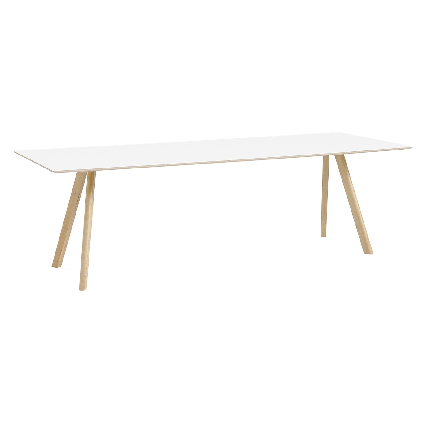 CPH30 Tisch 90x250 cm, Mit Wasserlack Behandelte Eiche/Weiß Laminat