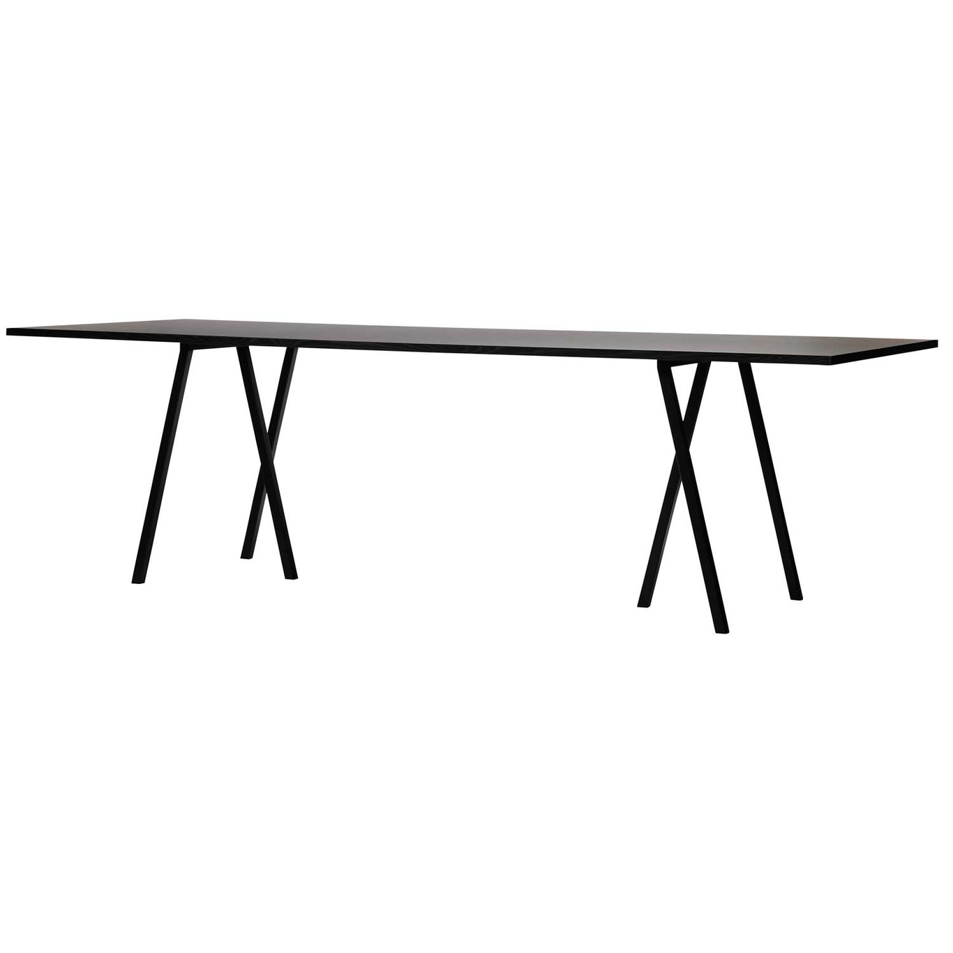 Loop Stand Tisch 200 cm, Linoleum / Schwarz