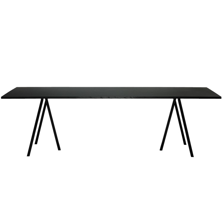 Loop Stand Tisch 250 cm, Linoleum / Schwarz