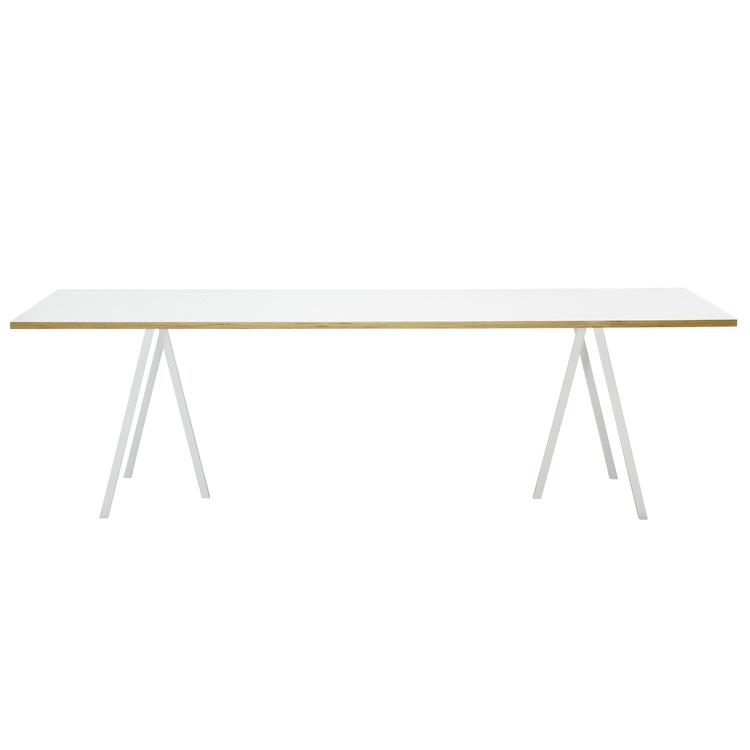 Loop Stand Tisch 250 cm, Laminat / Weiß