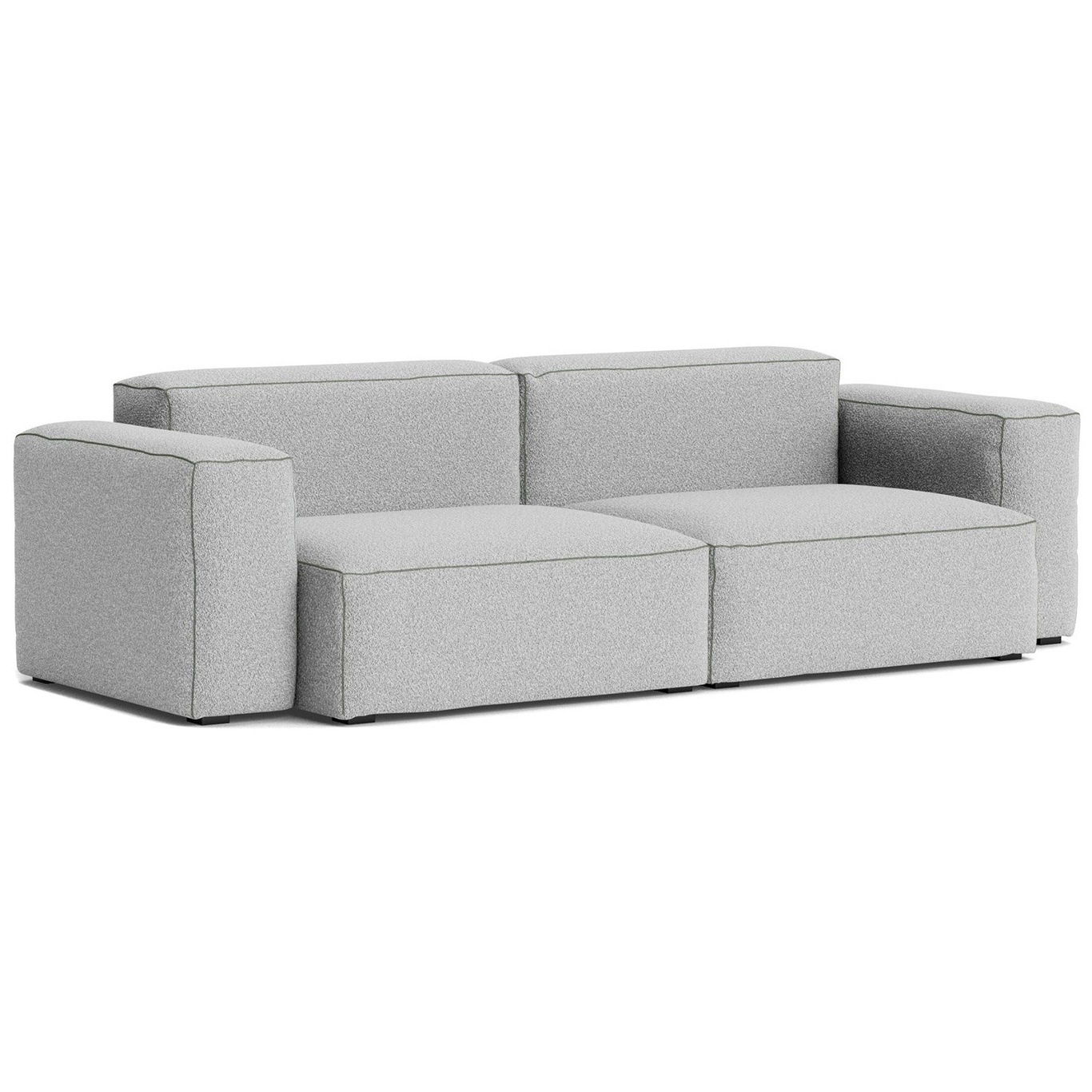 Mags Soft Low 2,5-Sitzer-Sofa Comb. 1, Flamiber Grey C8 / Dunkelgraue Naht