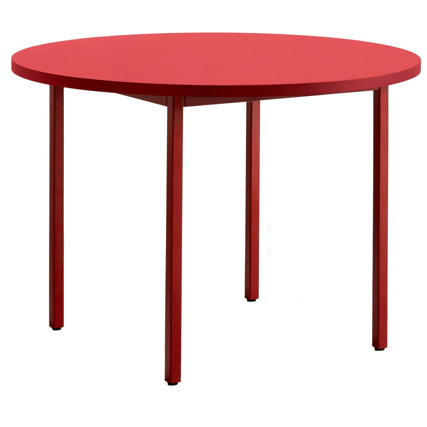 Two-Colour Tisch Ø105 cm, Weinrot / Rot