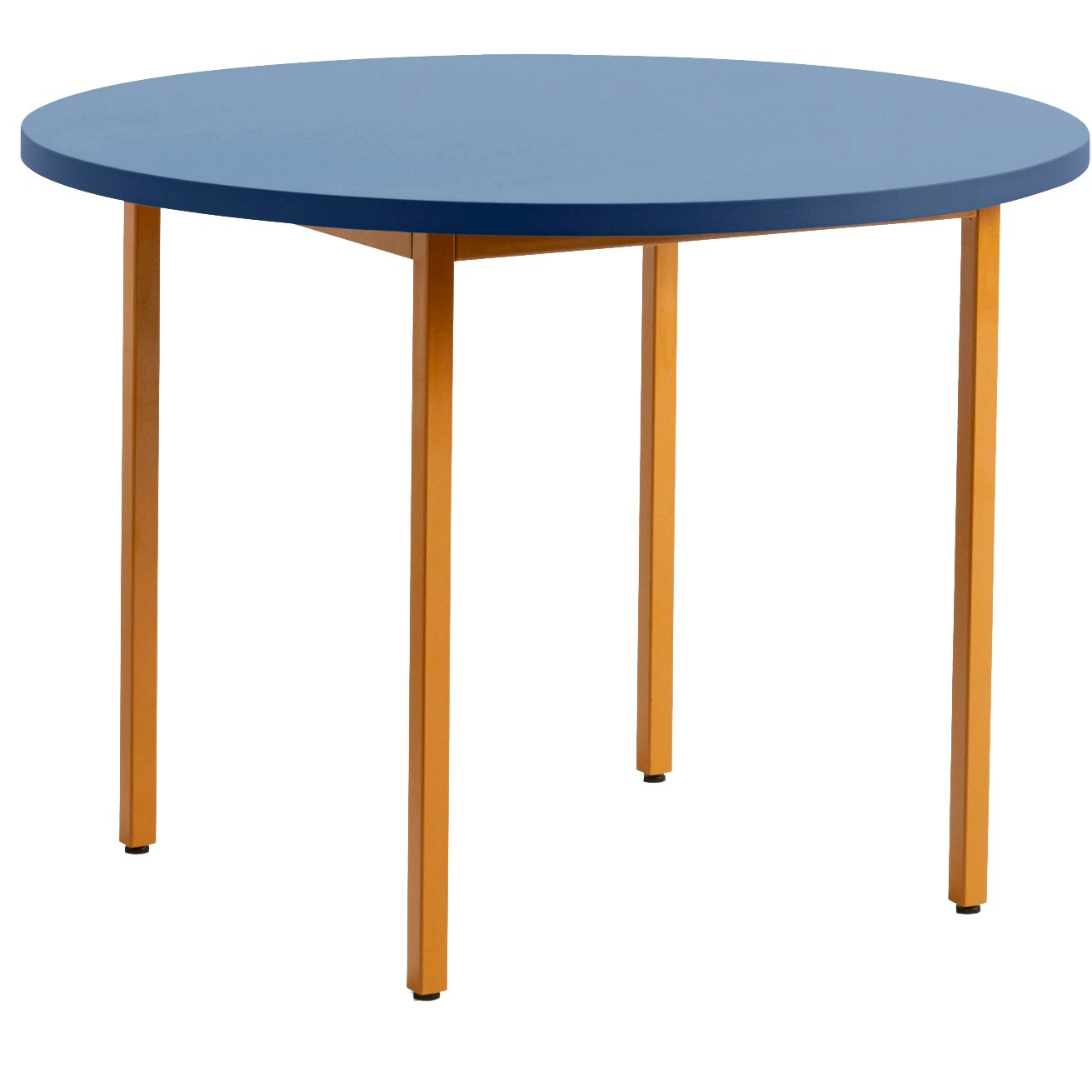 Two-Colour Tisch Ø105 cm, Ocker / Blau