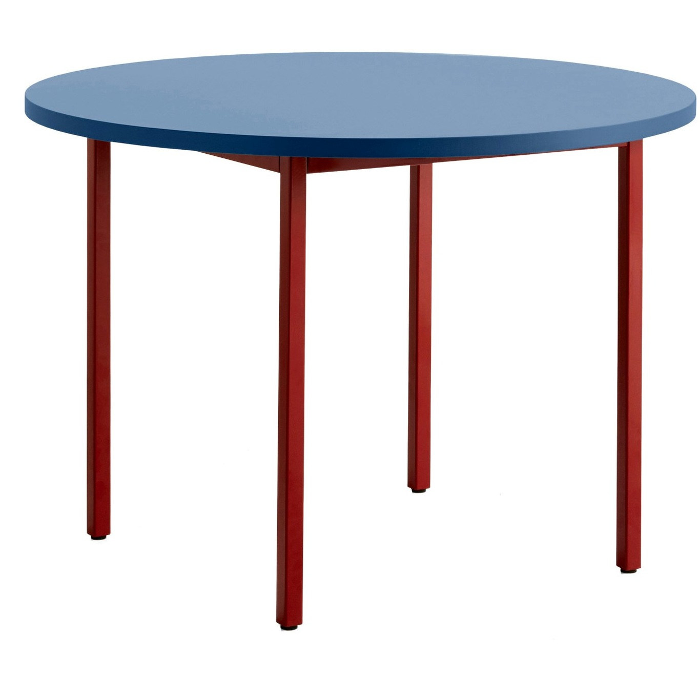Two-Colour Tisch Ø105 cm, Weinrot / Blau