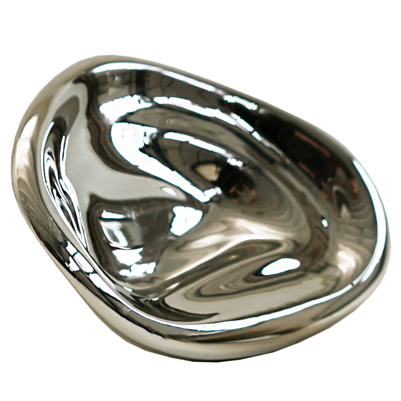 Ripple Knob Wandhaken 8 cm, Silber