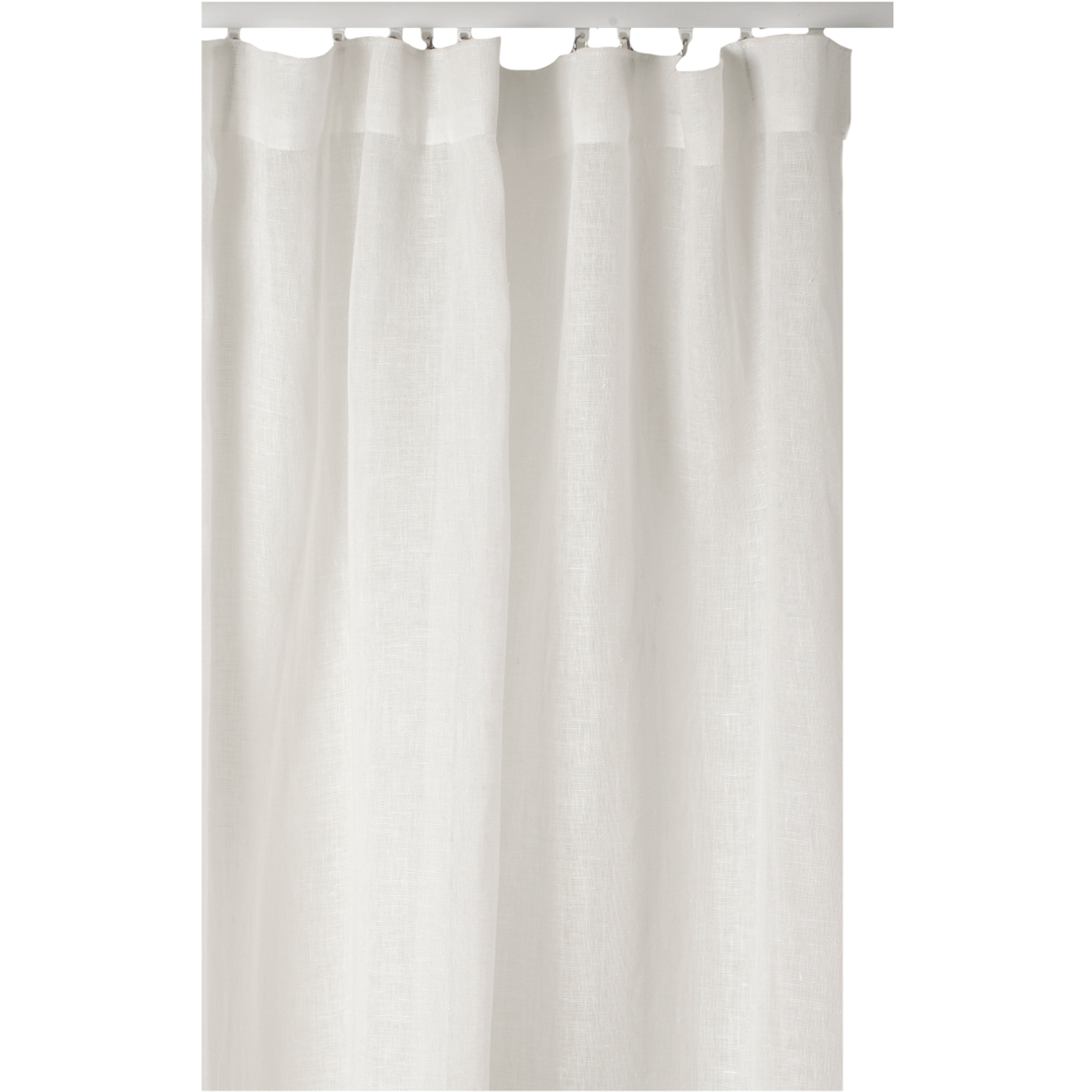 Sirocco Vorhang mit Faltenband 135x250 cm, Weiß