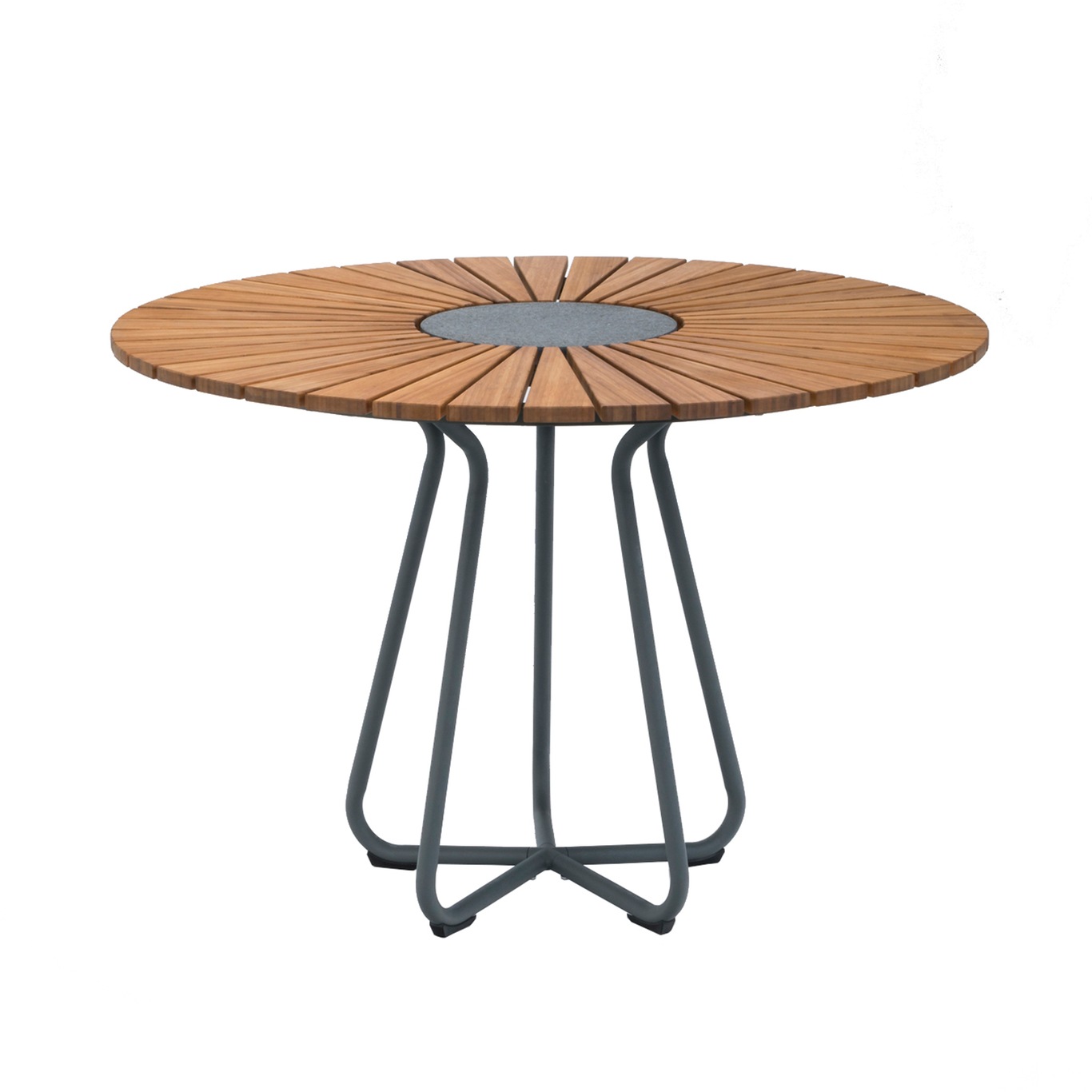 Circle Dining Table 110 cm, Bamboo/Grey