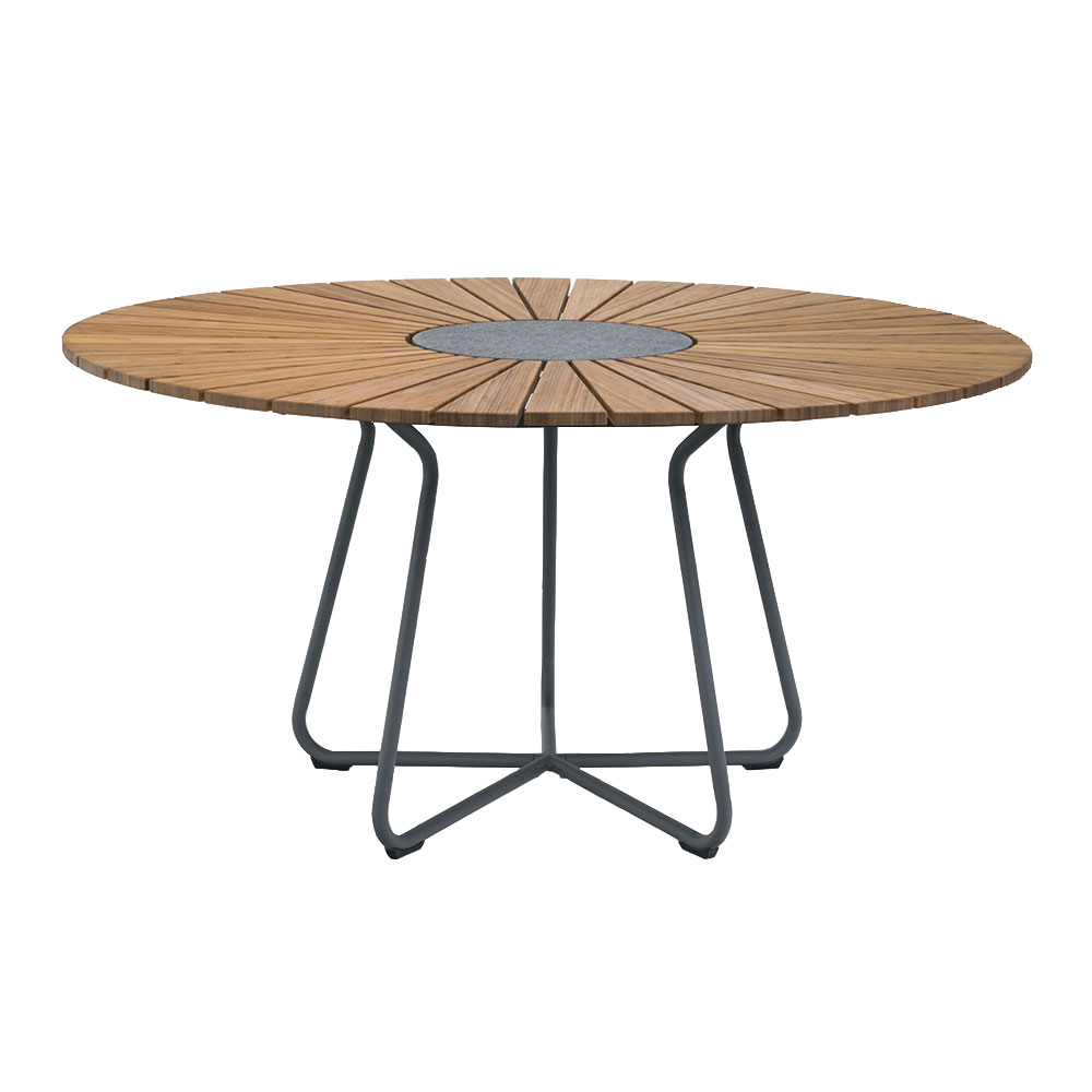 Circle Table 150 cm, Bamboo / Grey