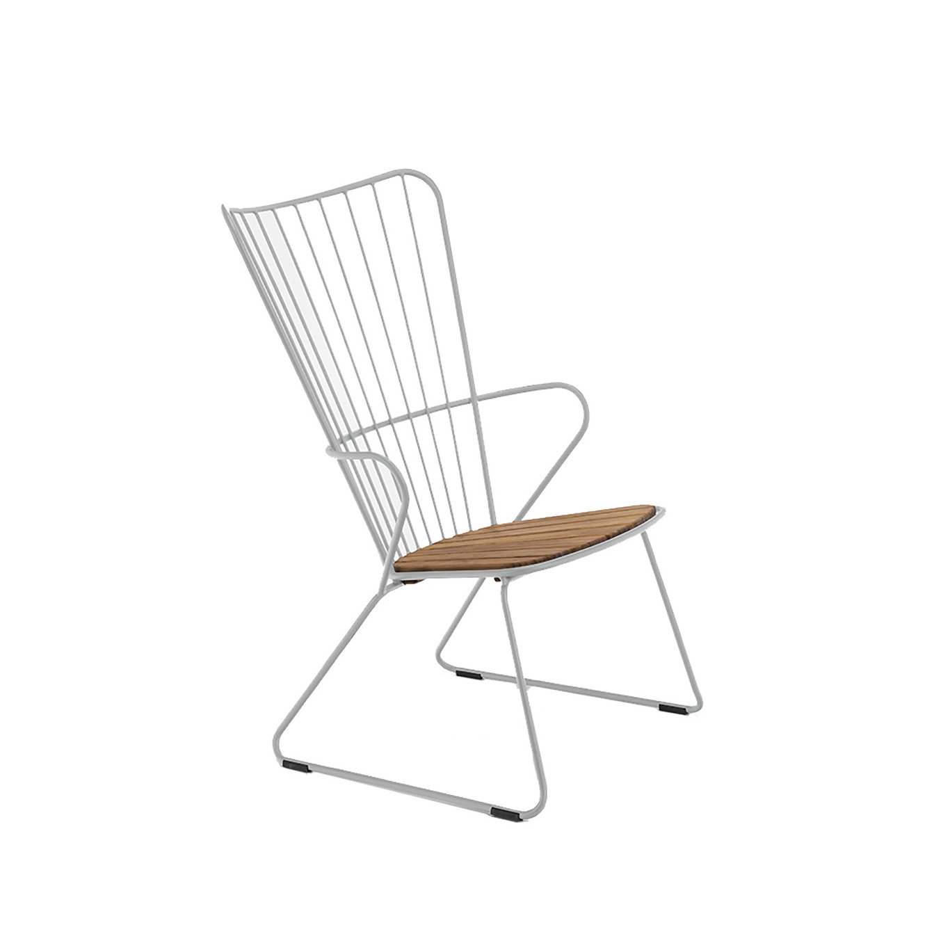 Paon Dining Chair, White Taupe/Bamboo