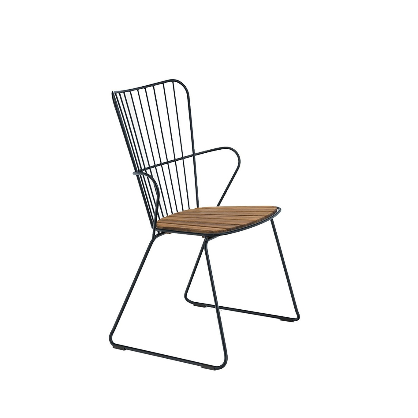 Paon Dining Chair, Black/Bamboo