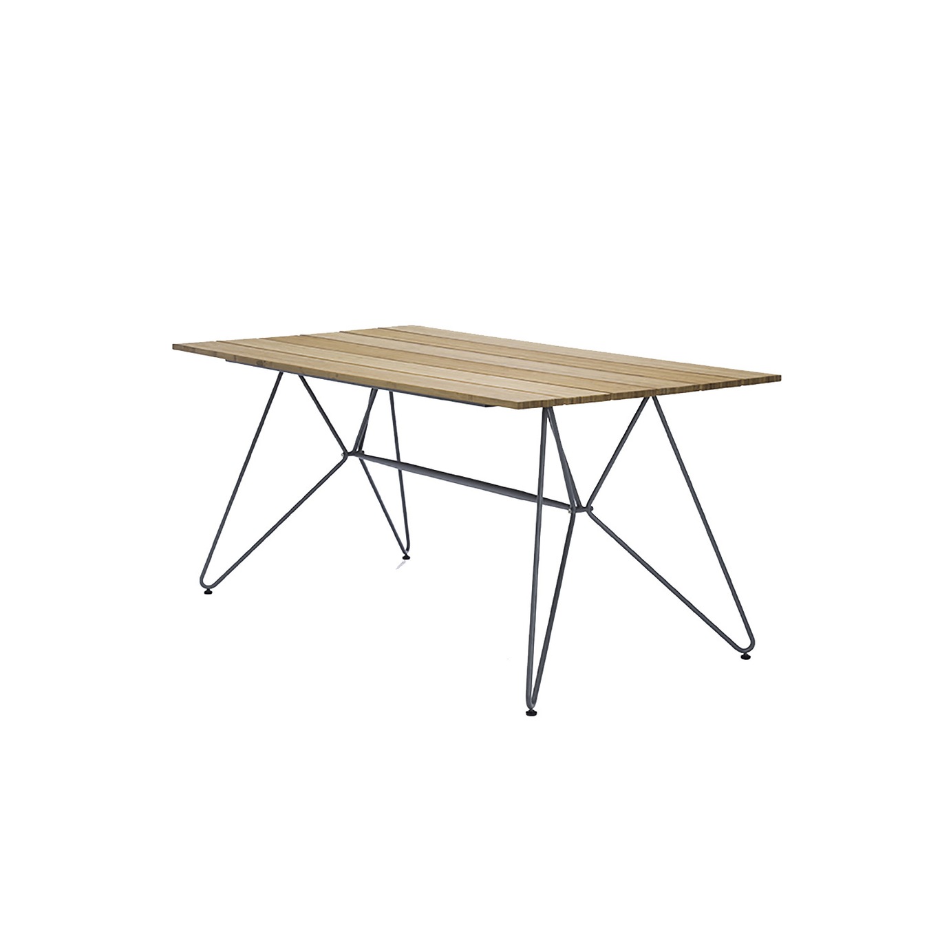 Sketch Dining Table 160 cm, Bamboo/Grey
