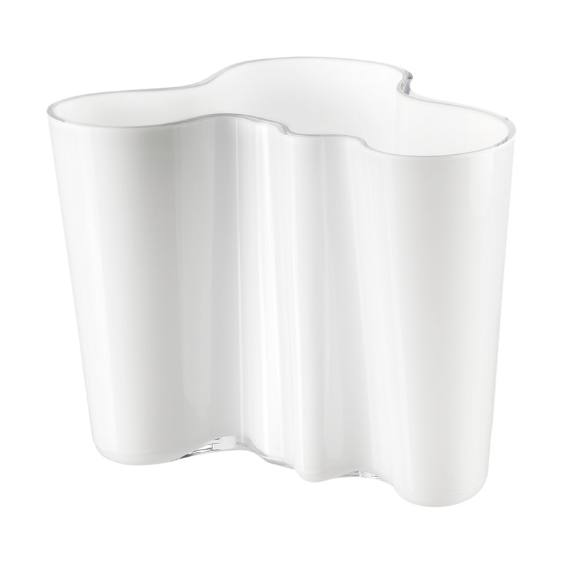 Alvar Aalto Vase, 16 cm/ Weiß