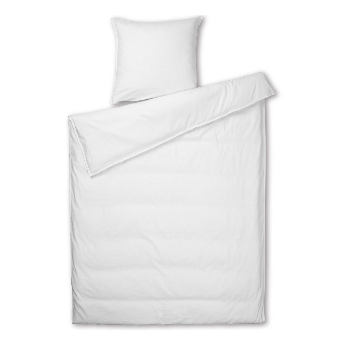 Monochrome Bettbezug Weiß, 140x210 + 50x70 cm
