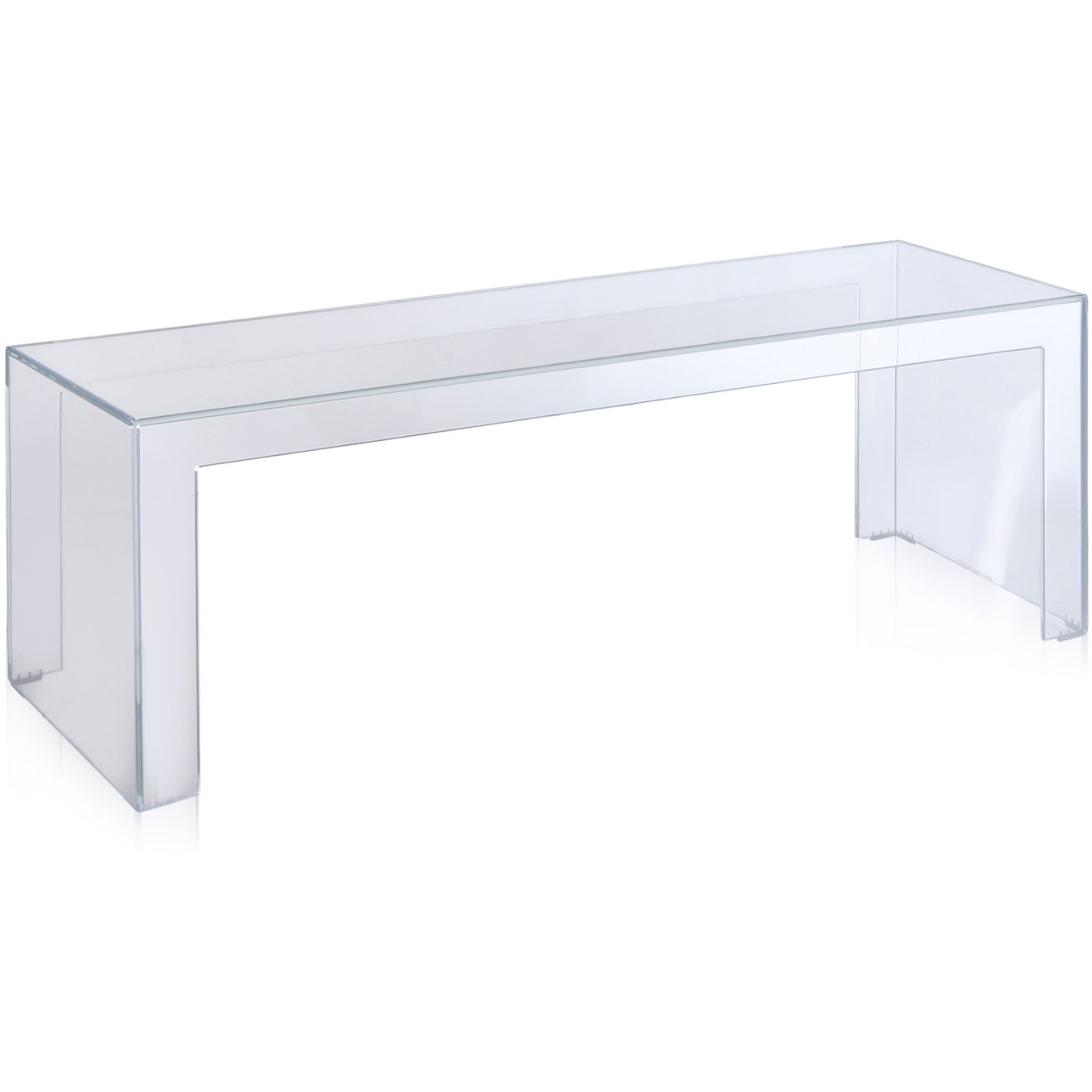 Invisible Table Beistelltisch, 40x40cm, Kristall
