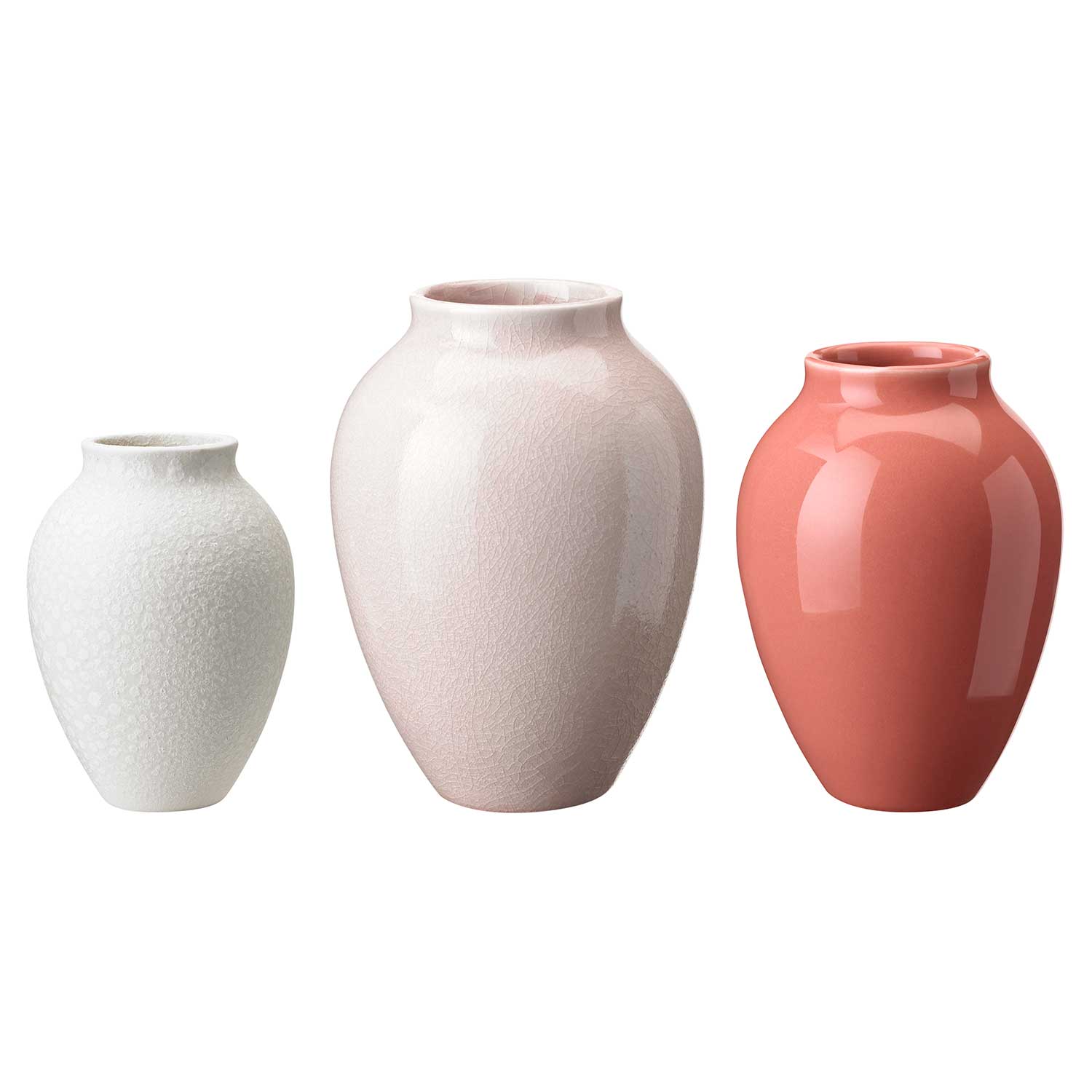 Vase 21 Pcs, White/Pink