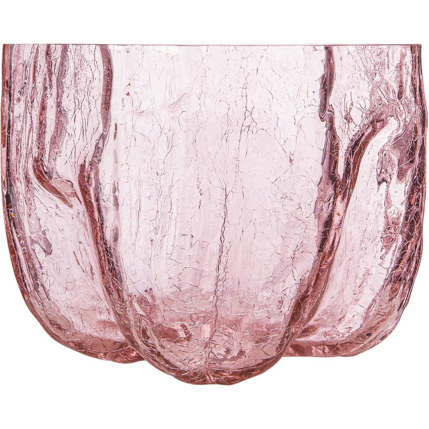 Crackle Vase 18x22 cm, Rosa