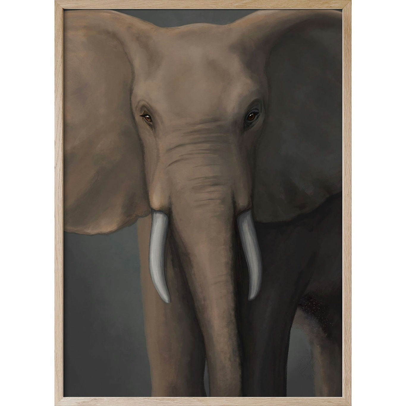 Forest Elephant Poster, 30x40 cm