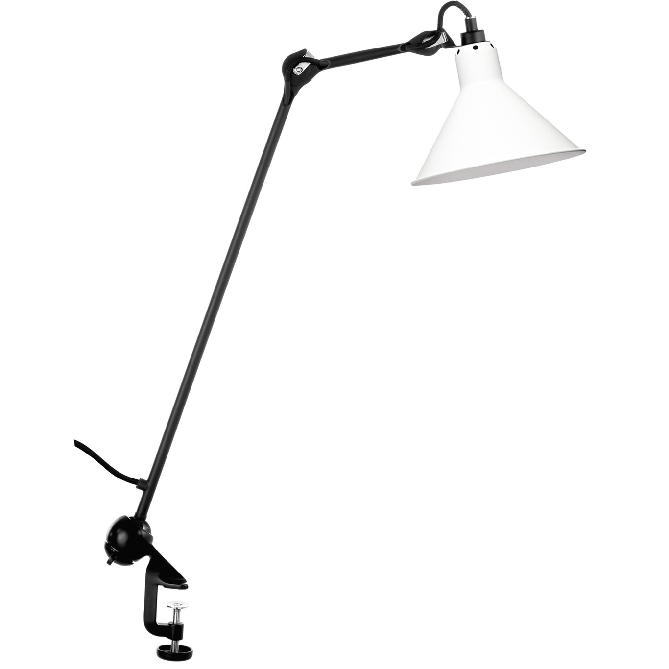 Lampe Gras N°201 Tischlampe, Schwarz / Weiß