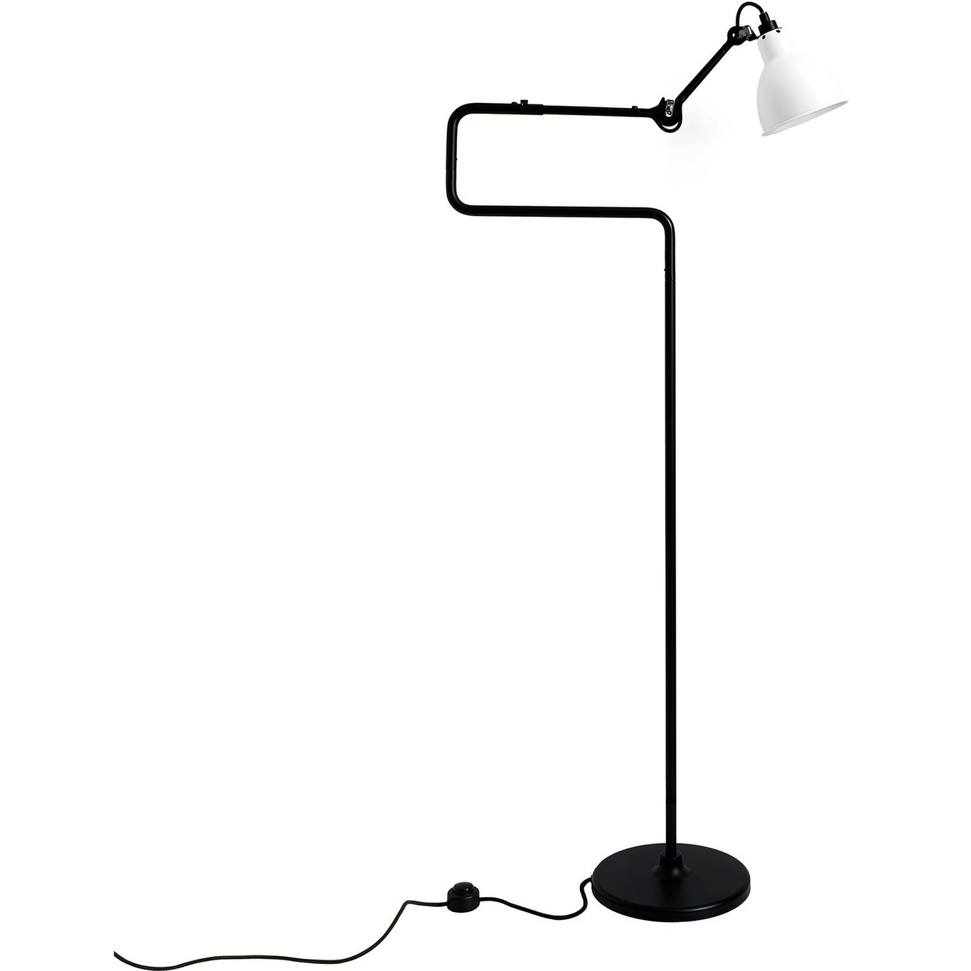 La Lampe Gras N°411 Stehlampe, Schwarz / Weiß
