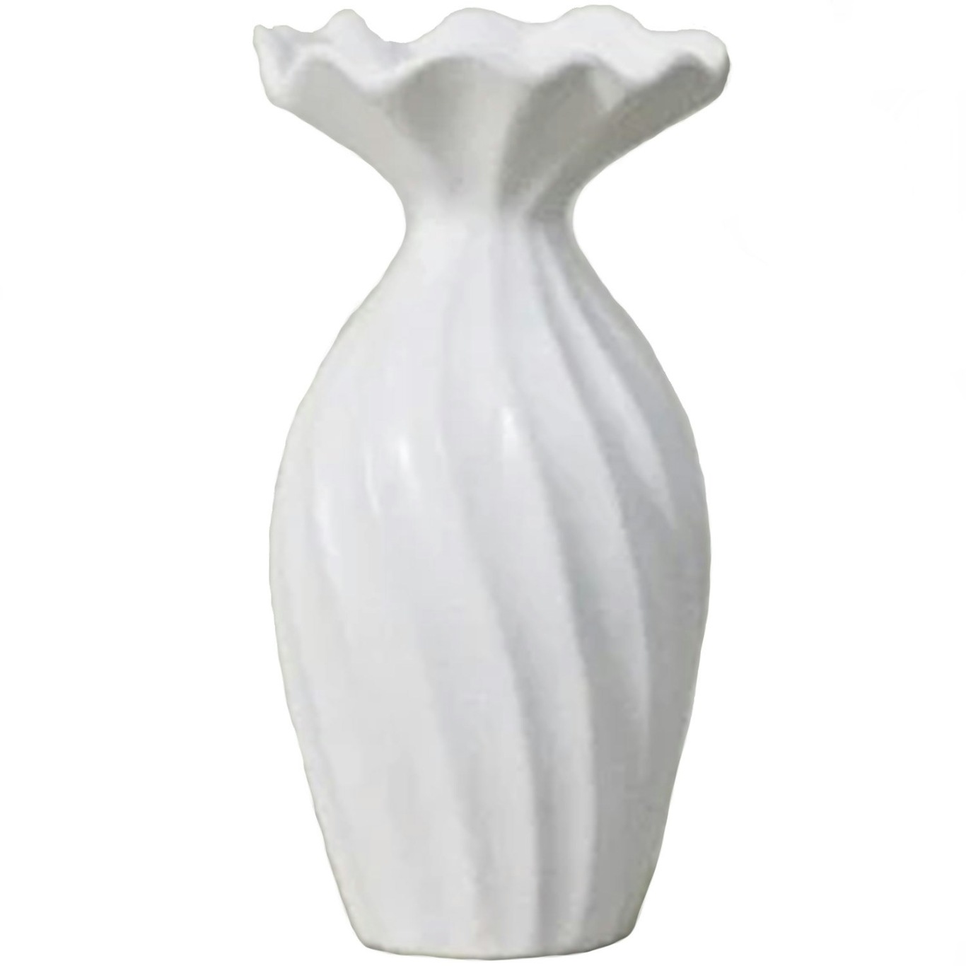 Susille Vase 25 cm, Weiß