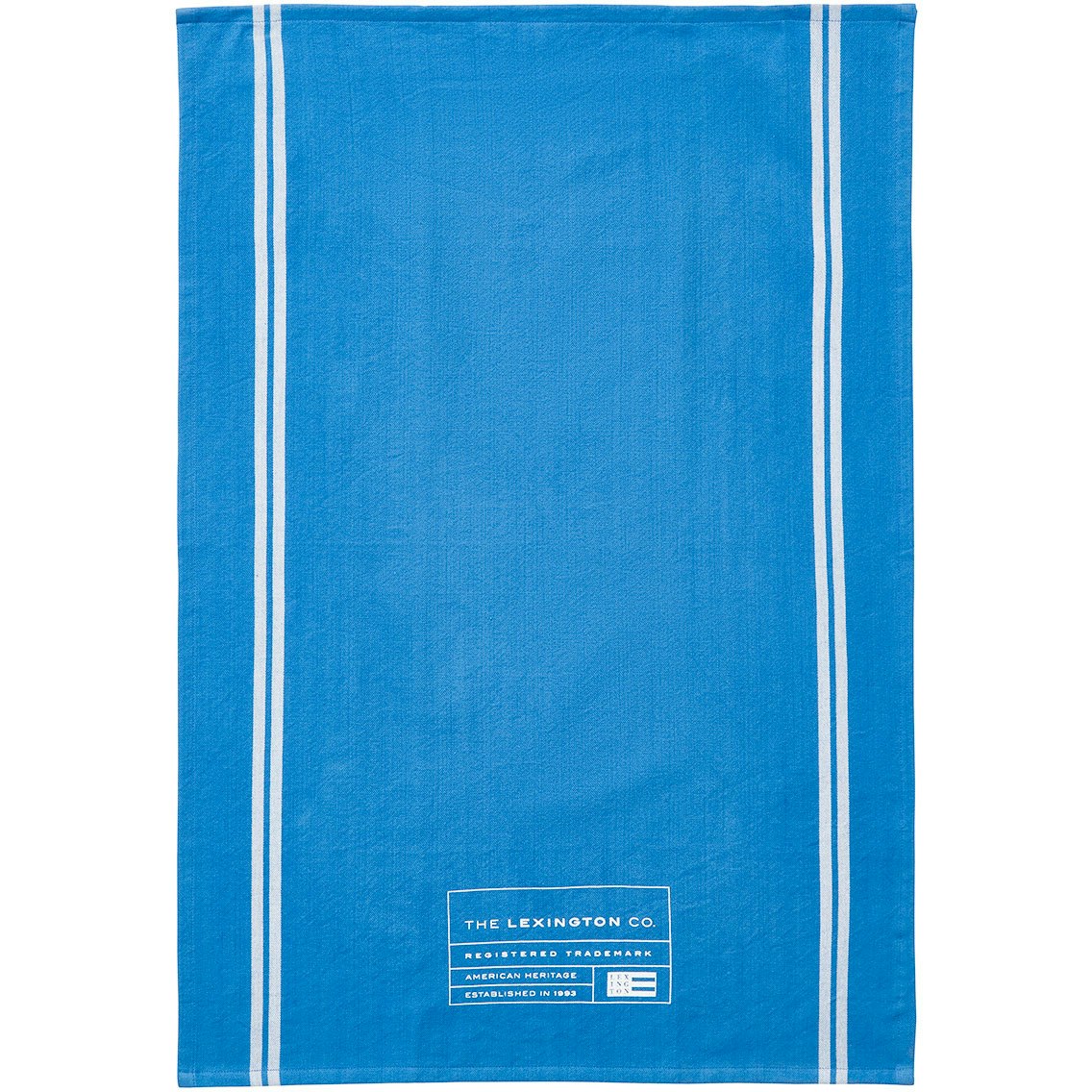 Organic Cotton Geschirrtuch mit Seitenstreifen 50x70 cm, Blau/Weiß