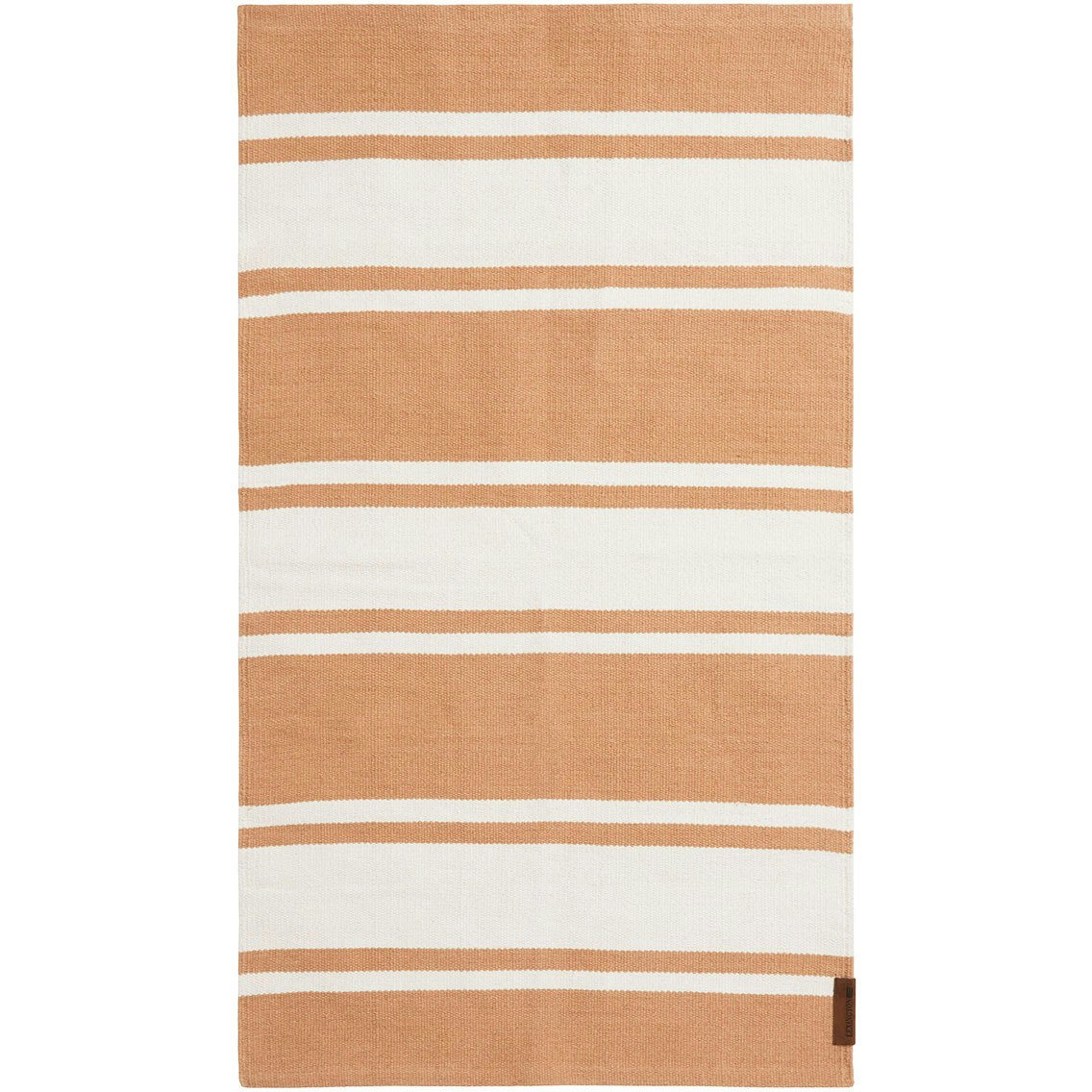 Organic Striped Cotton Teppich 70x130 cm, Beige