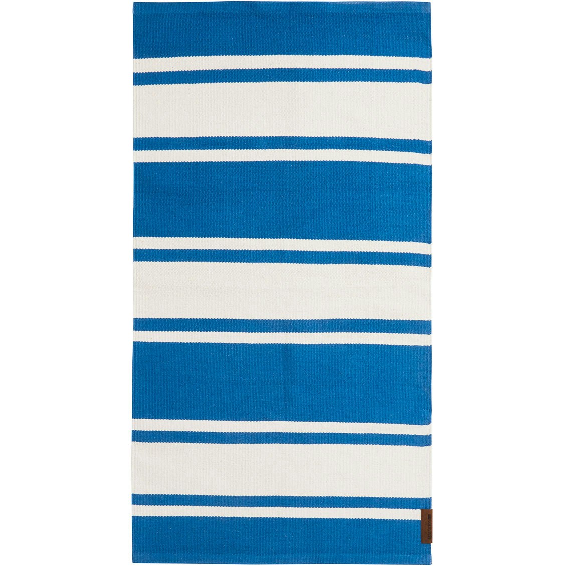 Organic Striped Cotton Teppich 170x240 cm, Blau