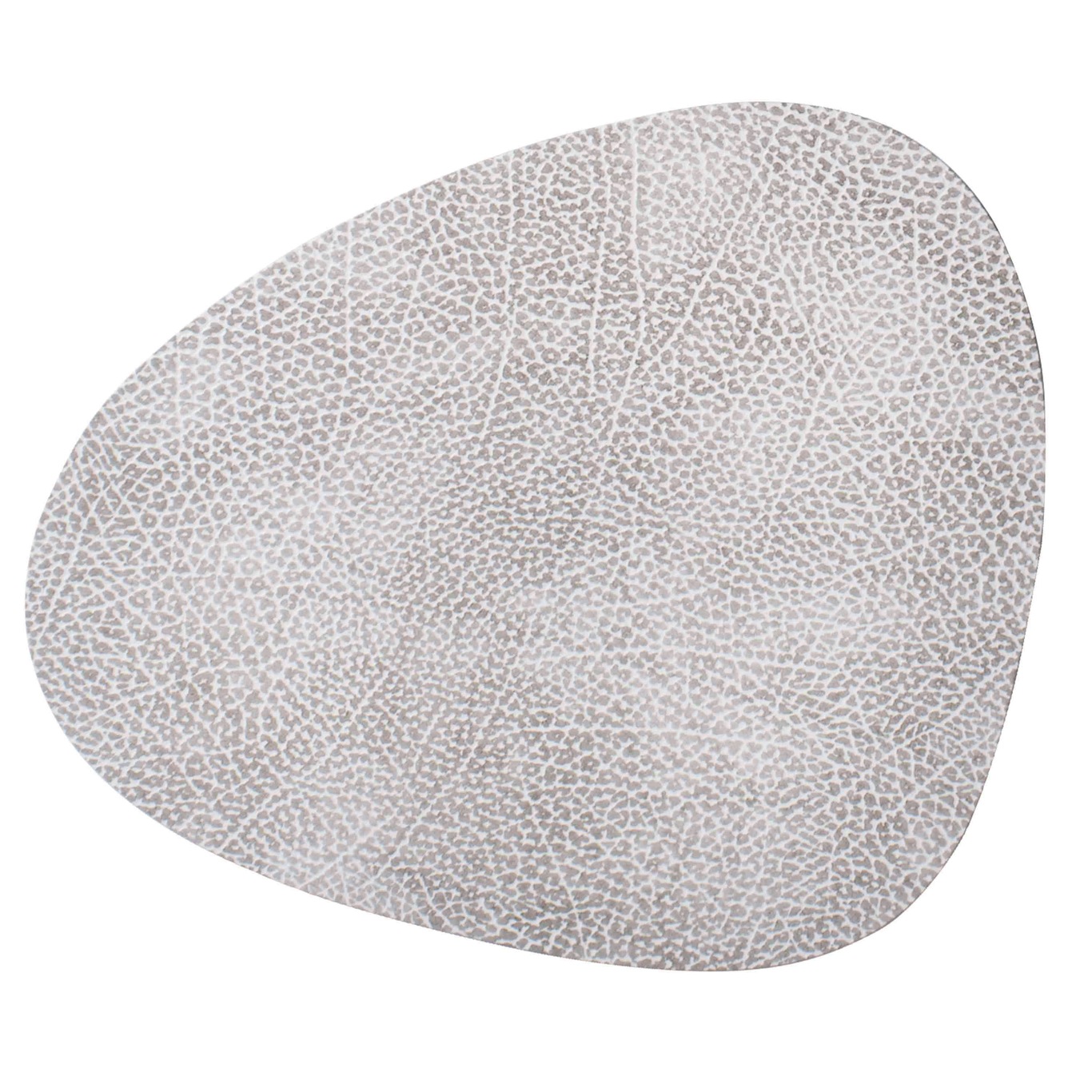 Curve Hippo Tischset S, 24x28 cm, Weiß/Grau