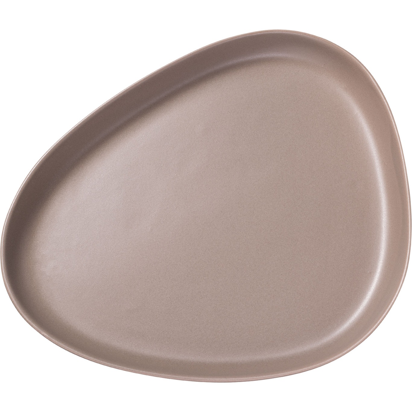 Stoneware Teller 35x30 cm, Warm Grey