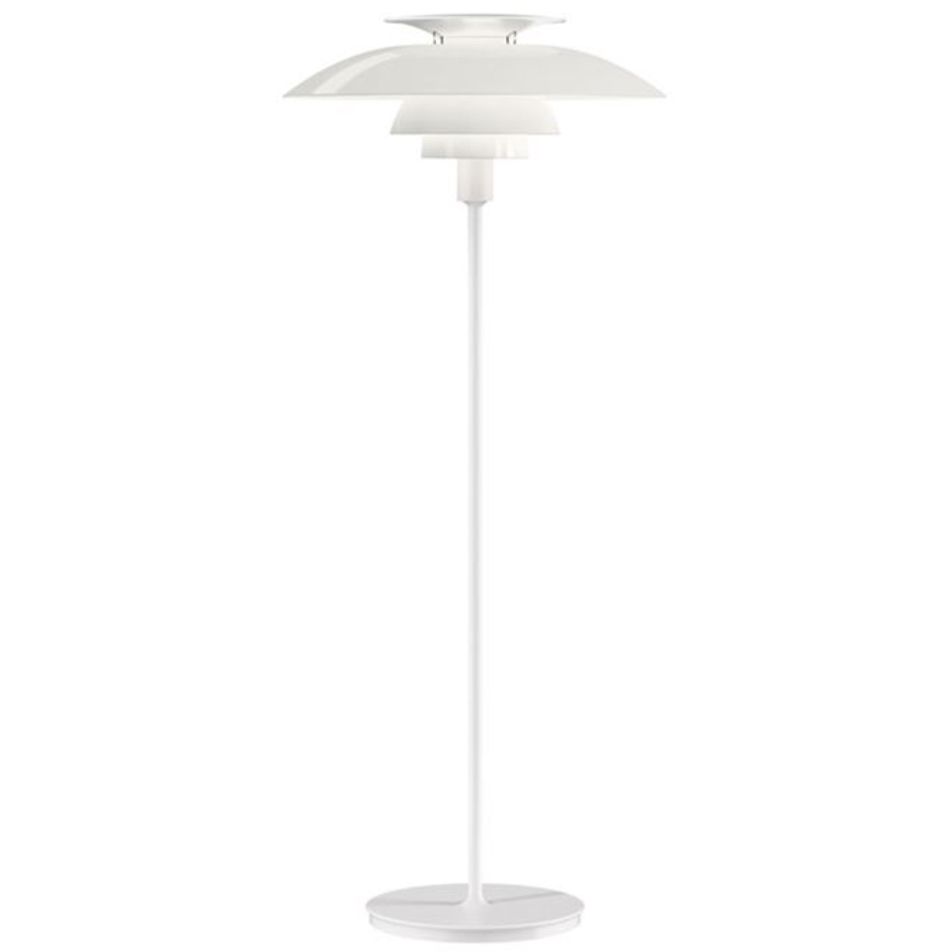 PH 80 Stehlampe mit Dimmer, Weiß Opal Acryl / Weiß