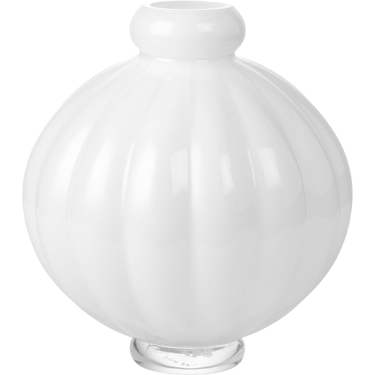 Balloon 01 Vase 25 cm, Opal Weiß