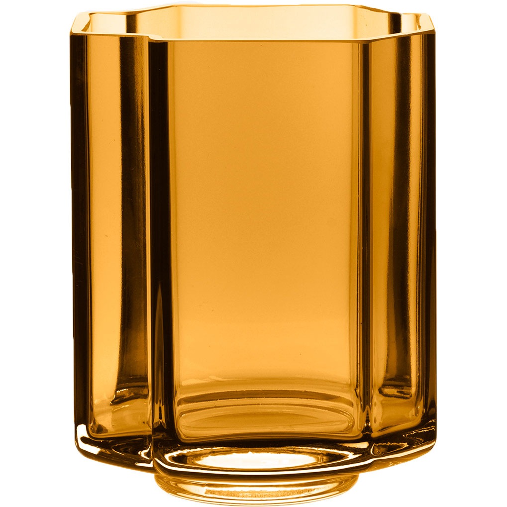 Funki Light Asymmetric Vase 13 cm, Bernsteingelb