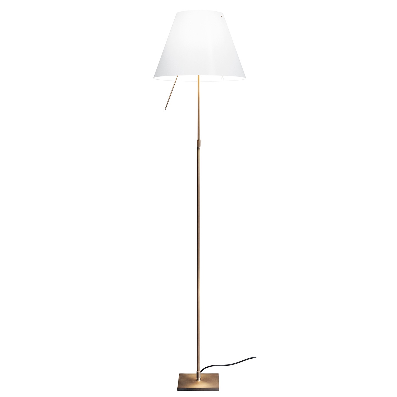 Costanza Floor Lamp, Brass/White