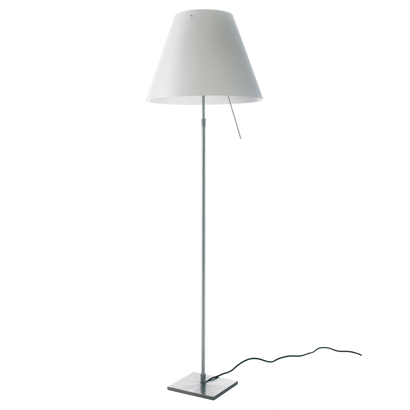 Costanza Floor Lamp, Aluminum/White