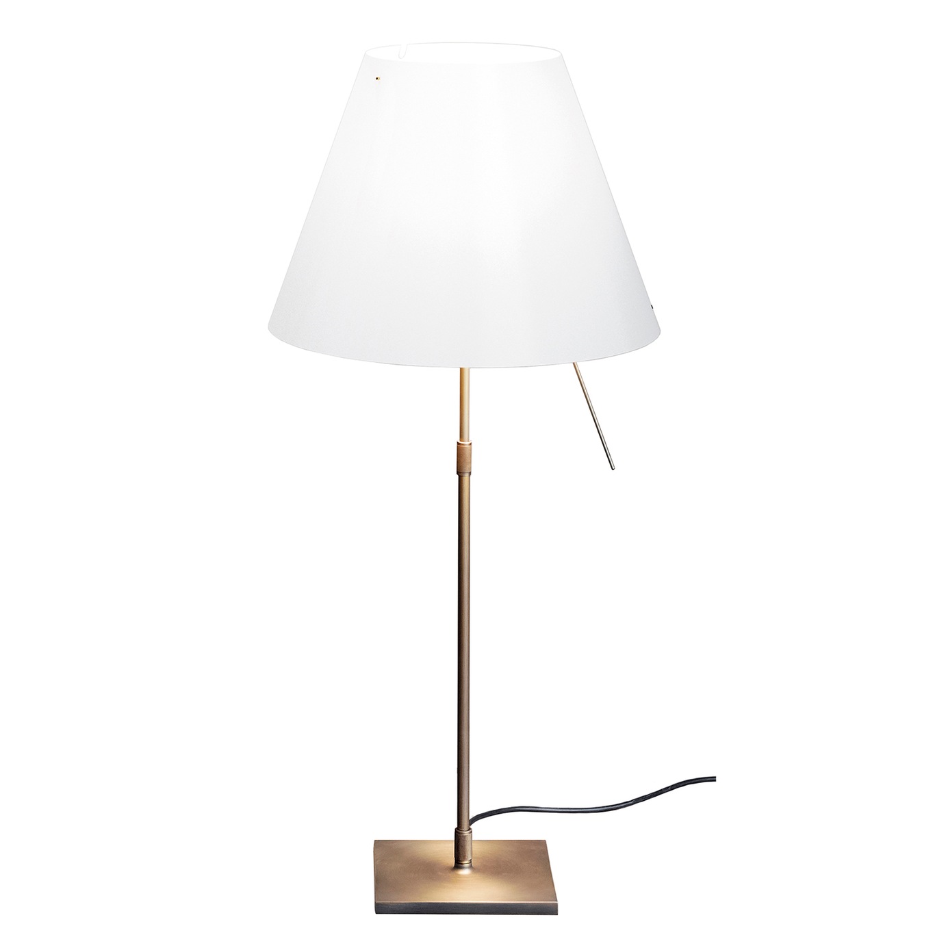 Costanza Table Lamp, Brass/White