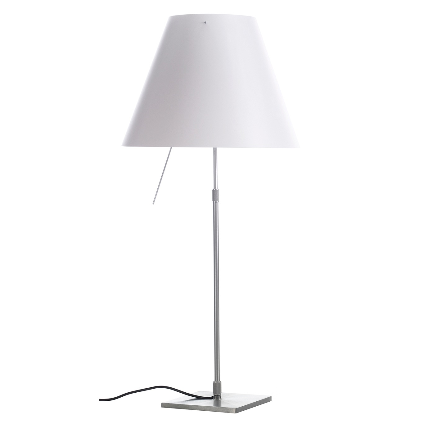 Costanza Table Lamp, Aluminum/White