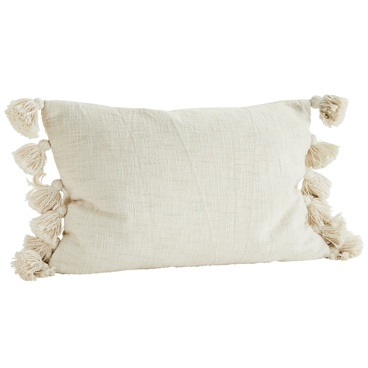 Cushion Cover With Tassels 40x60 cm, Off-White