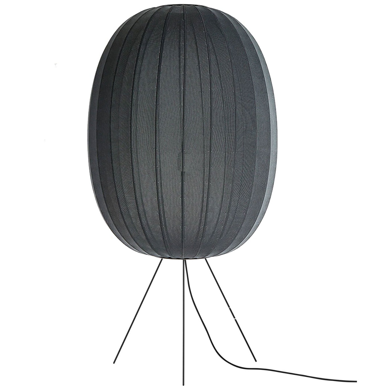Knit-Wit Stehlampe Hoch Oval 65 cm, Schwarz