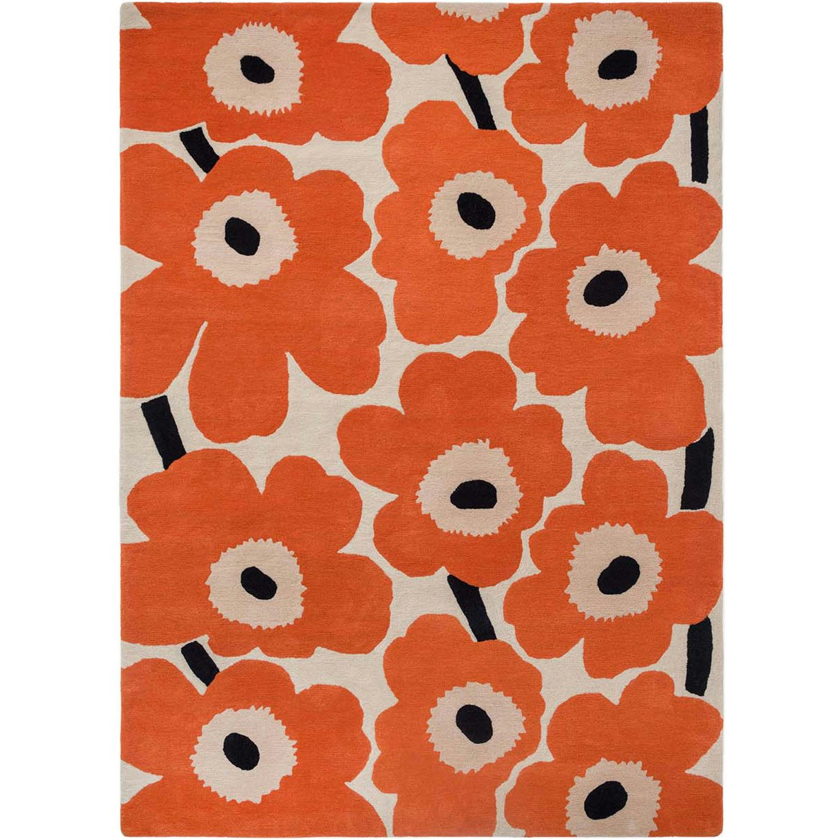 Marimekko Unikko Teppich 200x300 cm, Orange Rot