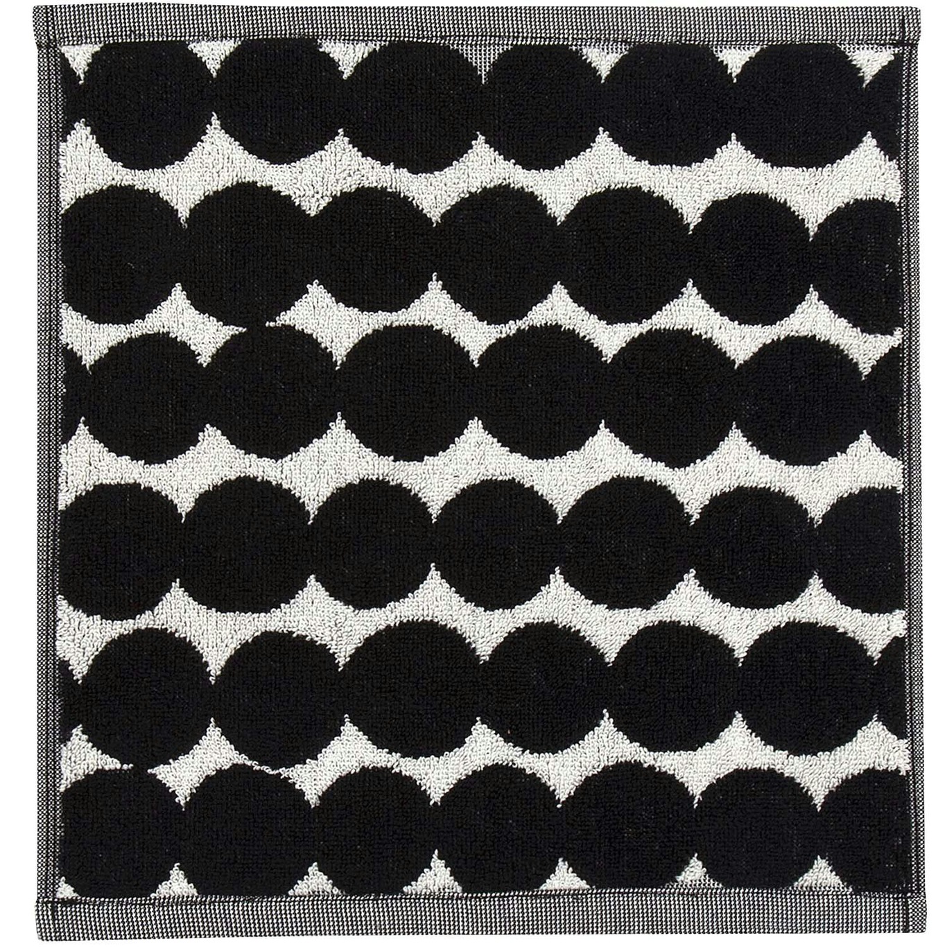 Räsymatto Mini Handtuch 30x30 cm, Schwarz/Weiß