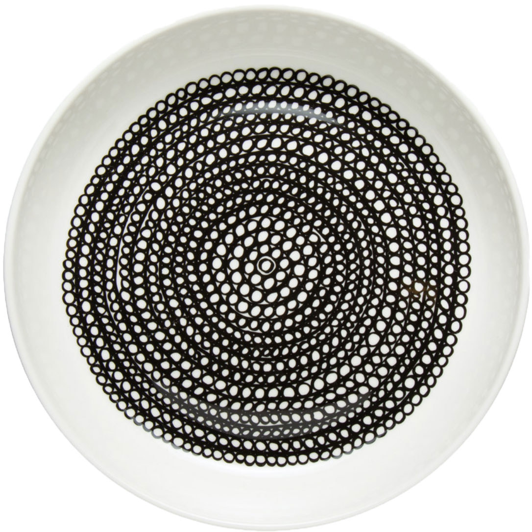 Räsymatto Teller 20,5 cm Weiß / Schwarz