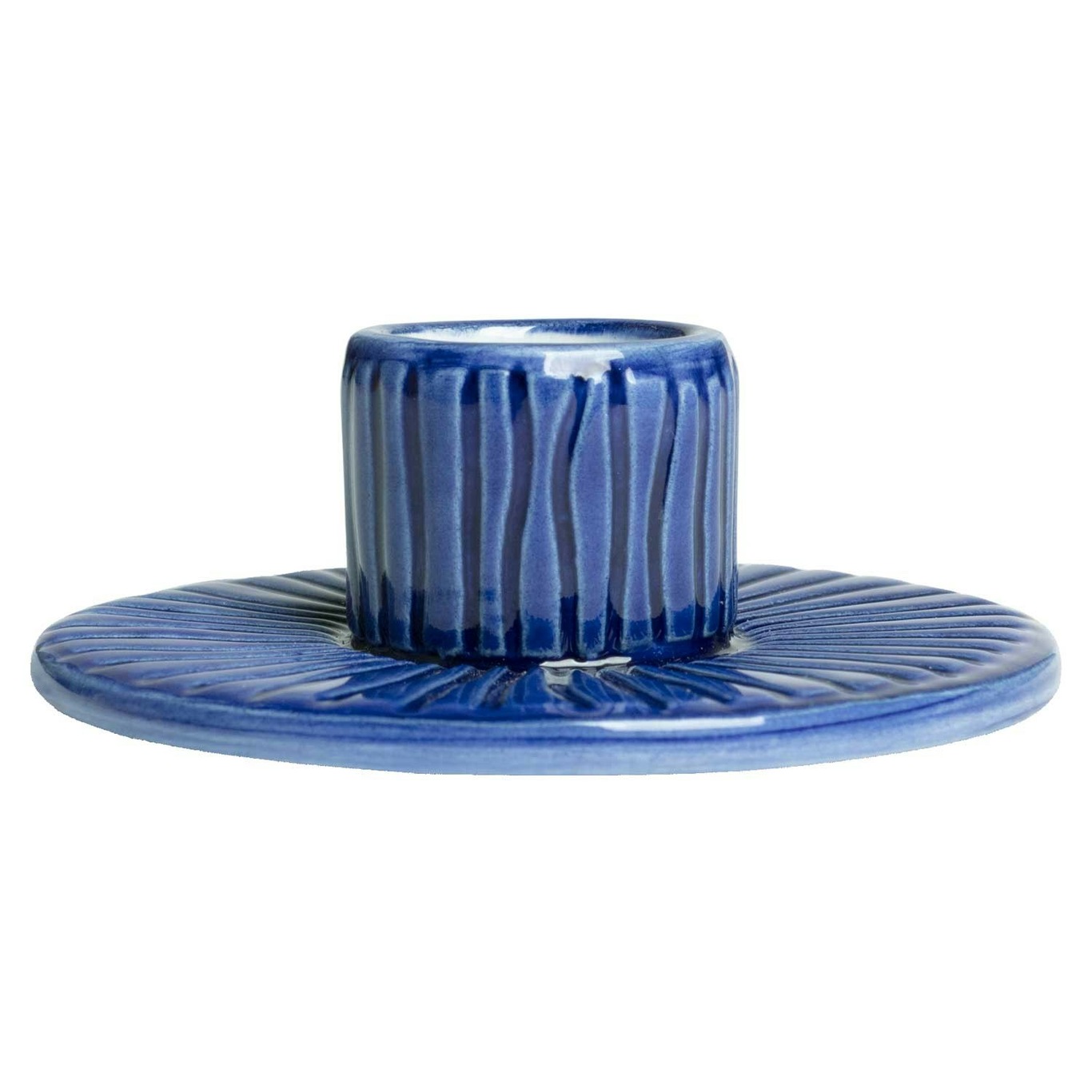 Stripes Kerzenhalter 8 cm, Blau