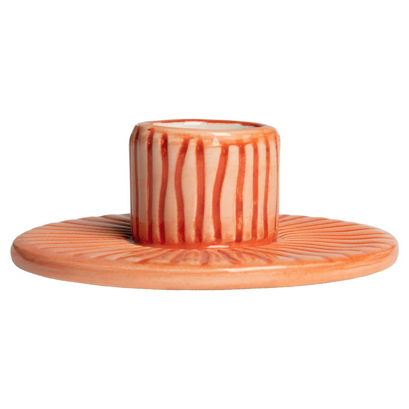 Stripes Kerzenhalter 8 cm, Orange